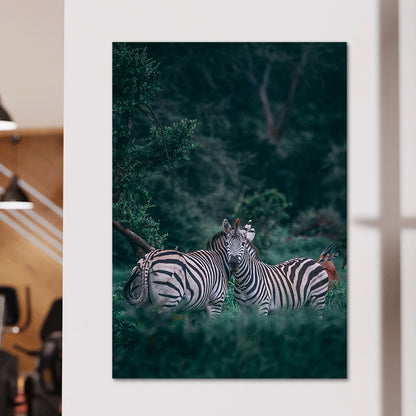 Forest Couple Zebra Wall Art