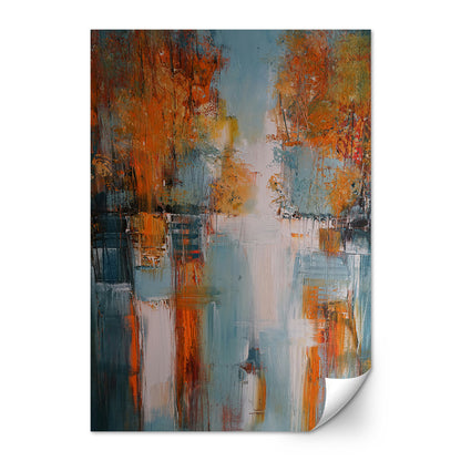 Village In Fall Wall Art