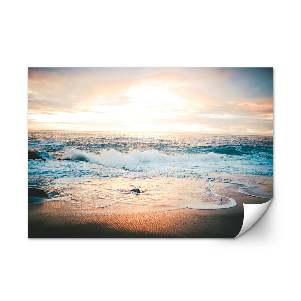 Sunset Over Ocean Wall Art