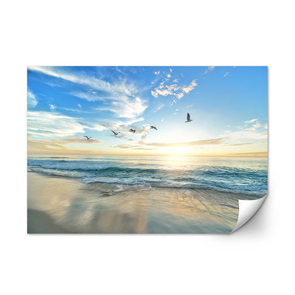 Coastal Beach Sunrise Wall Art