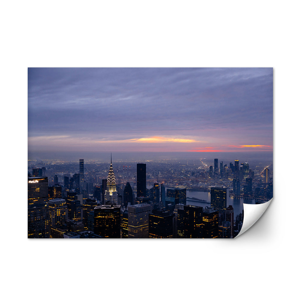 Dawn In New York Large Wall Art