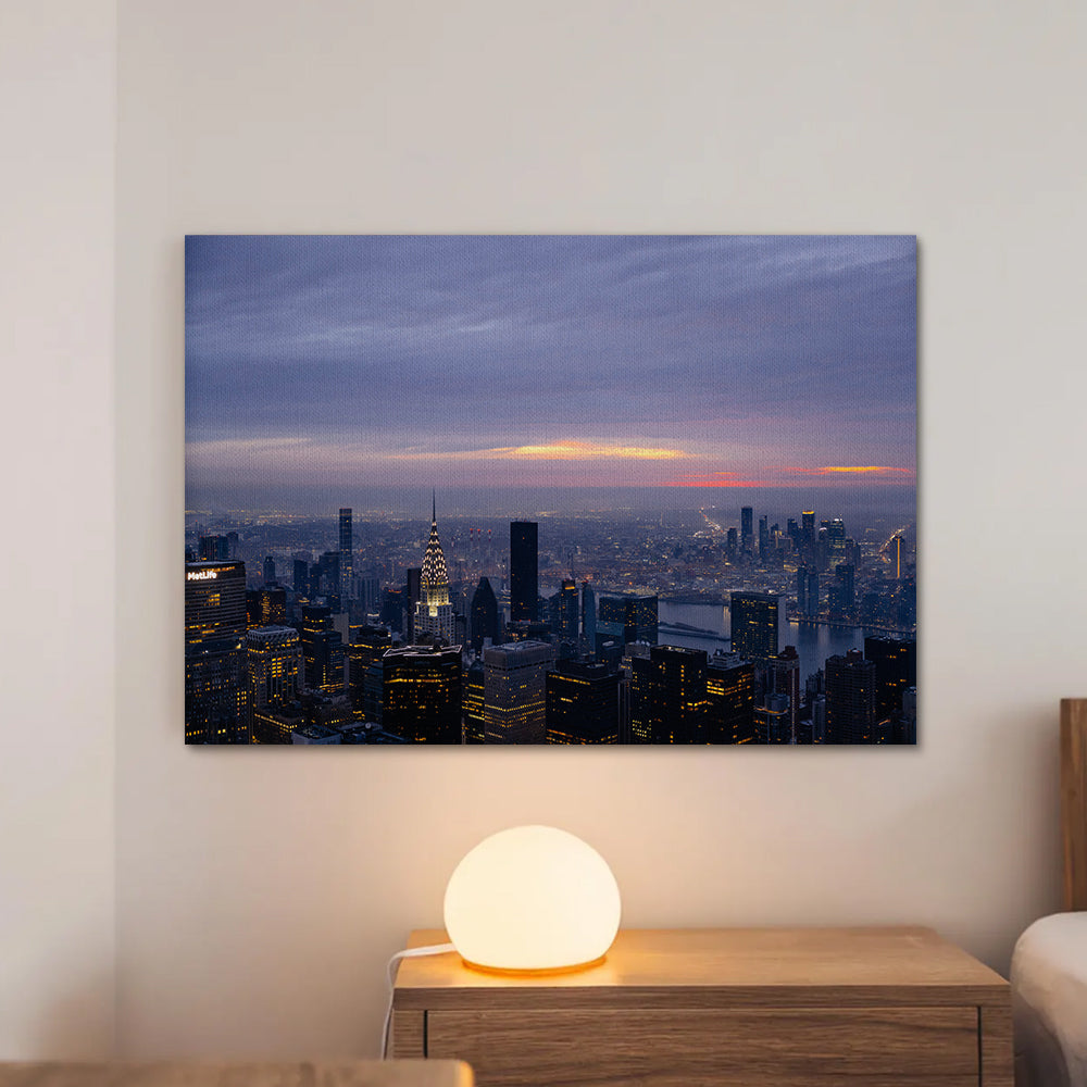 Dawn In New York Large Wall Art