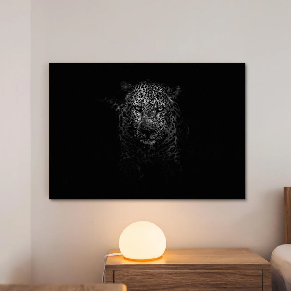 Black & White Leopard Large Wall Art